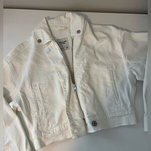 Abercrombie White Denim Jacket Size XS